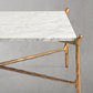 Thaddeus Square Horn Marble Coffee Table 39" 50"