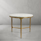 Thaddeus Marble Round Side Table 3 Table Leg 24"D