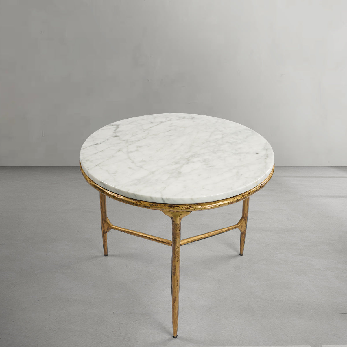 Thaddeus Marble Round Side Table 3 Table Leg 24"D