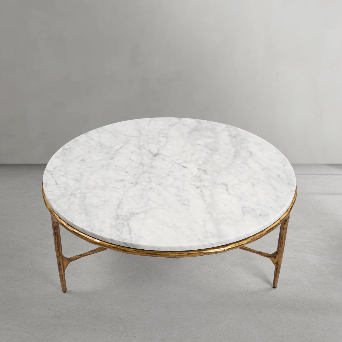 Thaddeus Marble Round Coffee Table 3 Table Legs 35"