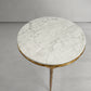 Thaddeus Marble Round Side Table 3 Table Leg 24"D