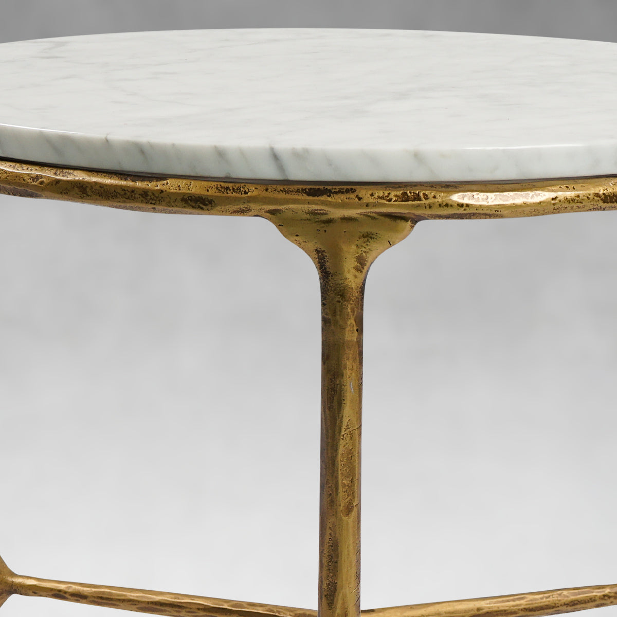 Thaddeus Marble Round Side Table 3 Table Leg 24"D