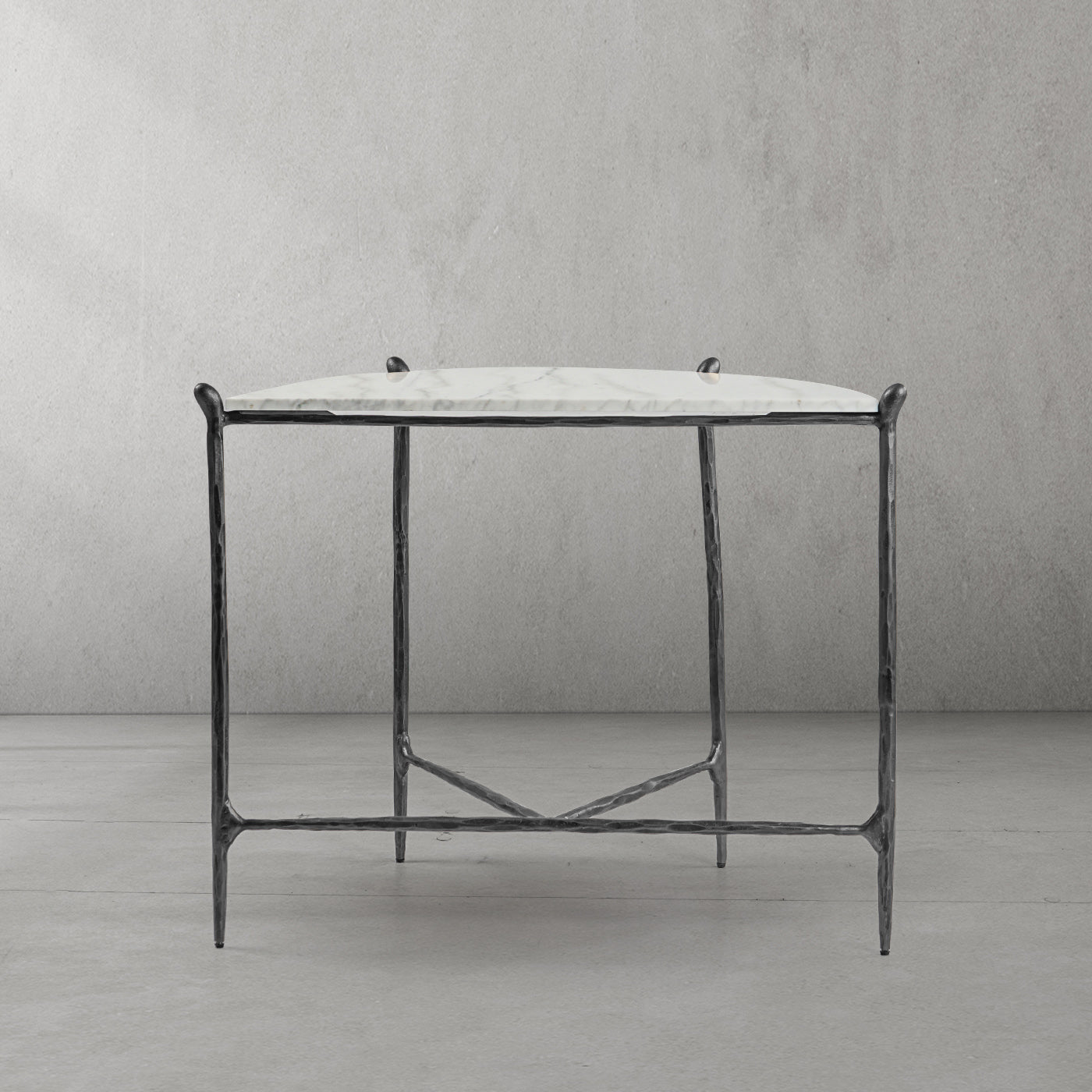 Thaddeus Horn Semi-Circle Marble Console Table