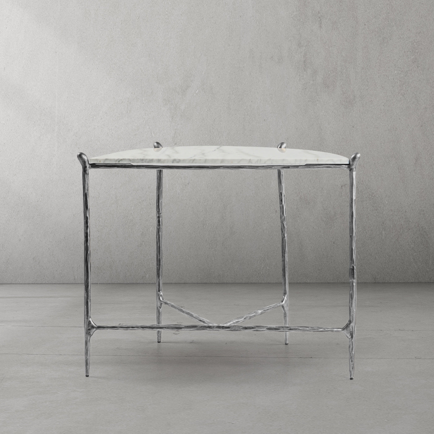 Thaddeus Horn Semi-Circle Marble Console Table