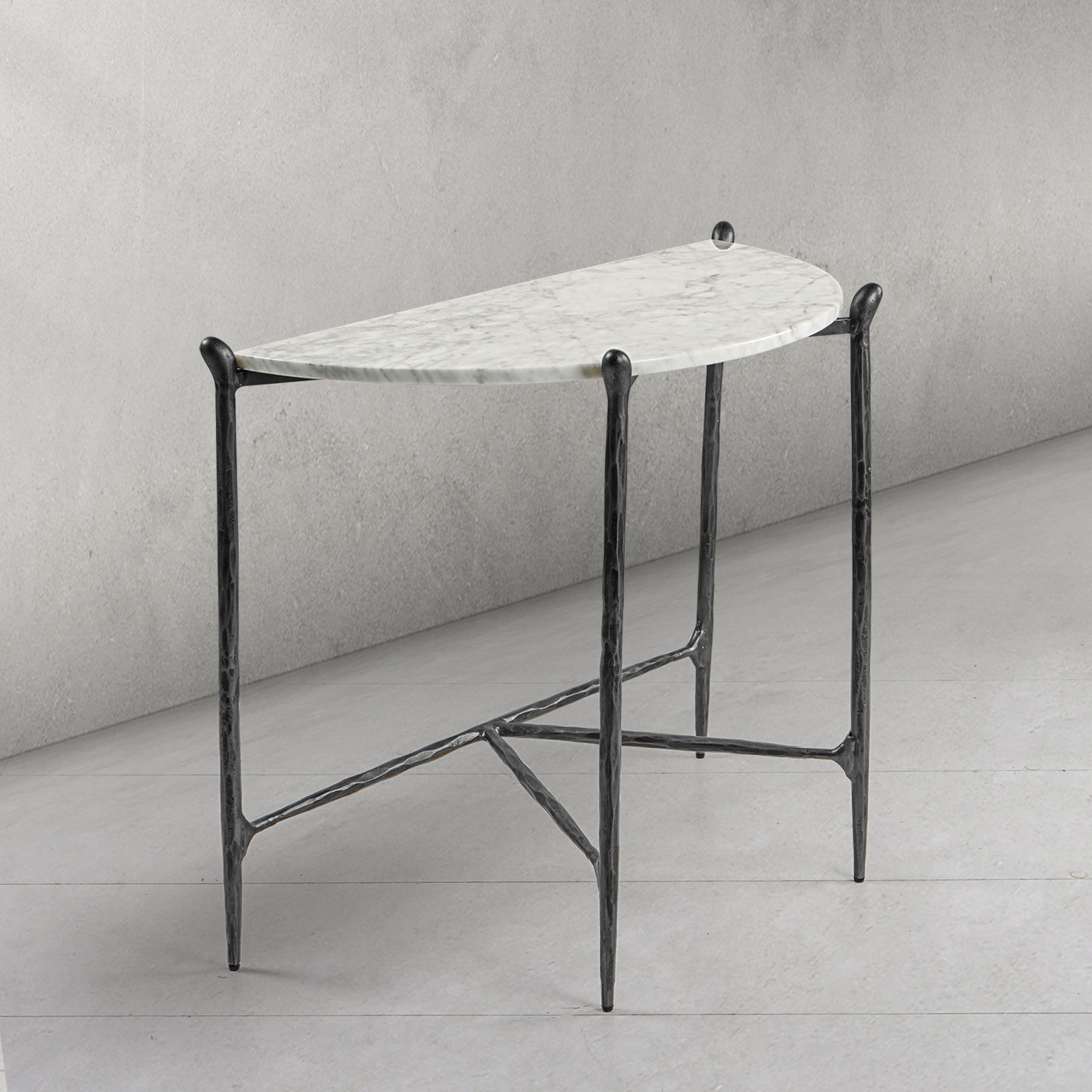 Thaddeus Horn Semi-Circle Marble Console Table