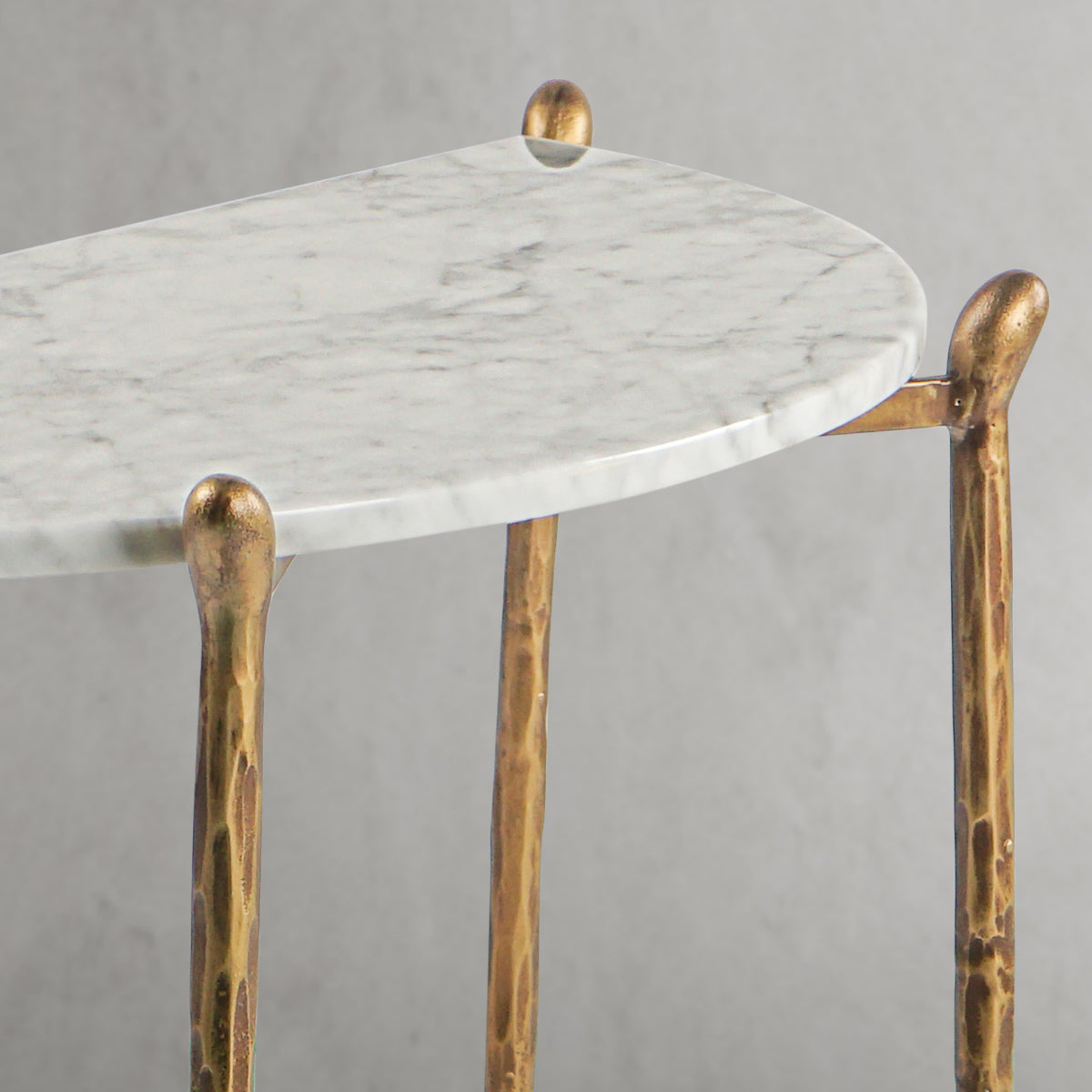 Thaddeus Horn Semi-Circle Marble Console Table