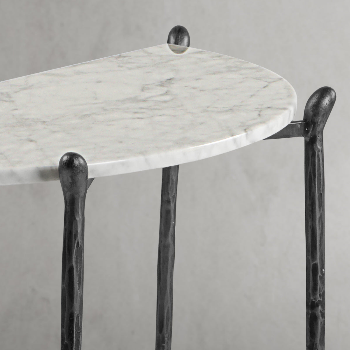 Thaddeus Horn Semi-Circle Marble Console Table