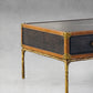 Thaddeus Vintage Leather Square Coffee Table