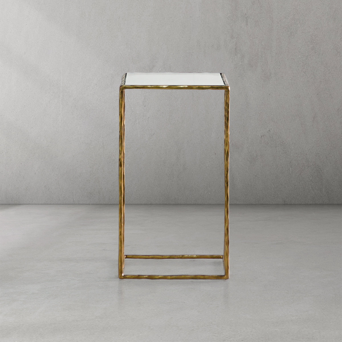 Thaddeus Glass C-Shaped Side Table