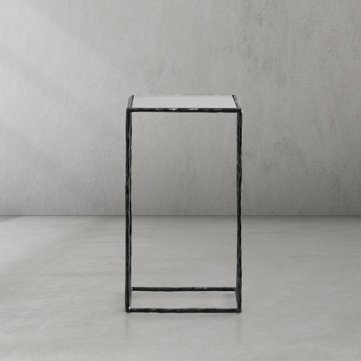 Thaddeus Glass C-Shaped Side Table
