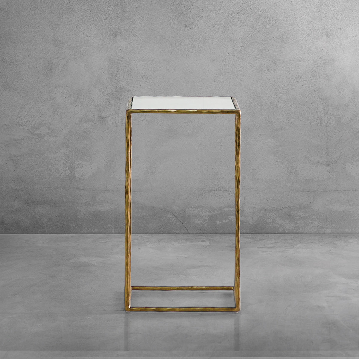 Thaddeus Glass C-Shaped Side Table