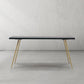 Thaddeus Vintage Style Metal Frame Dining Table
