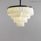 Alabaster Modern Multi-Tiered Round Chandelier