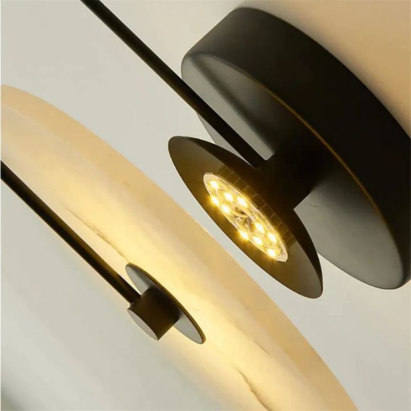 Alabaster Modern Round Wall Sconce