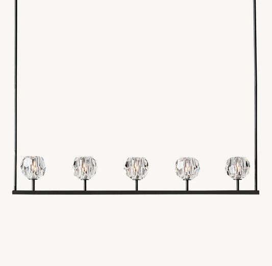 Boule De Cristal Clear Glass Linear Chandelier 48"