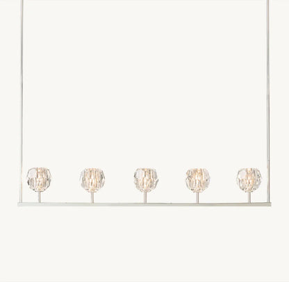 Boule De Cristal Clear Glass Linear Chandelier 48"