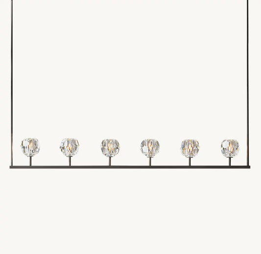 Boule De Cristal Clear Glass Linear Chandelier 60"