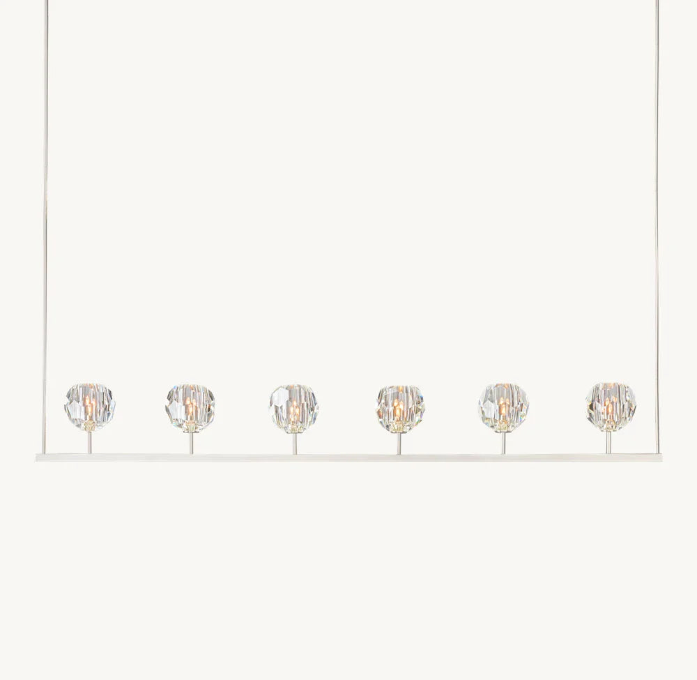 Boule De Cristal Clear Glass Linear Chandelier 60"