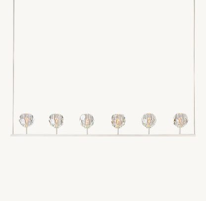 Boule De Cristal Clear Glass Linear Chandelier 60"