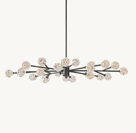 Boule De Cristal Smoke Glass Round Chandelier 72"