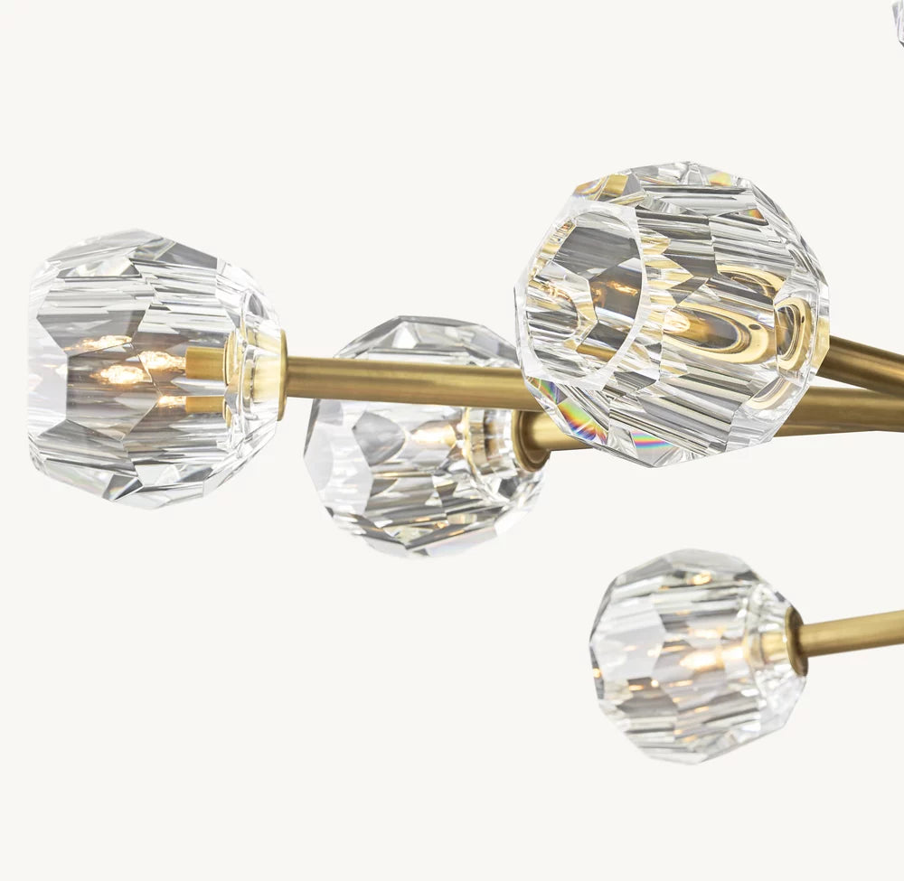Boule De Cristal Smoke Glass Round Chandelier 72"