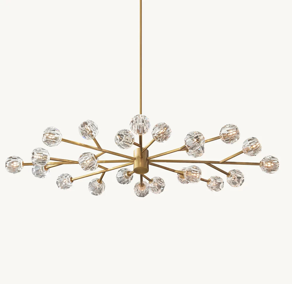 Boule De Cristal Smoke Glass Round Chandelier 72"