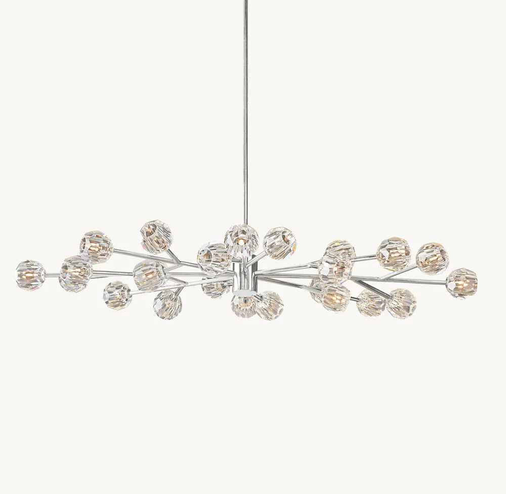 Boule De Cristal Smoke Glass Round Chandelier 72"