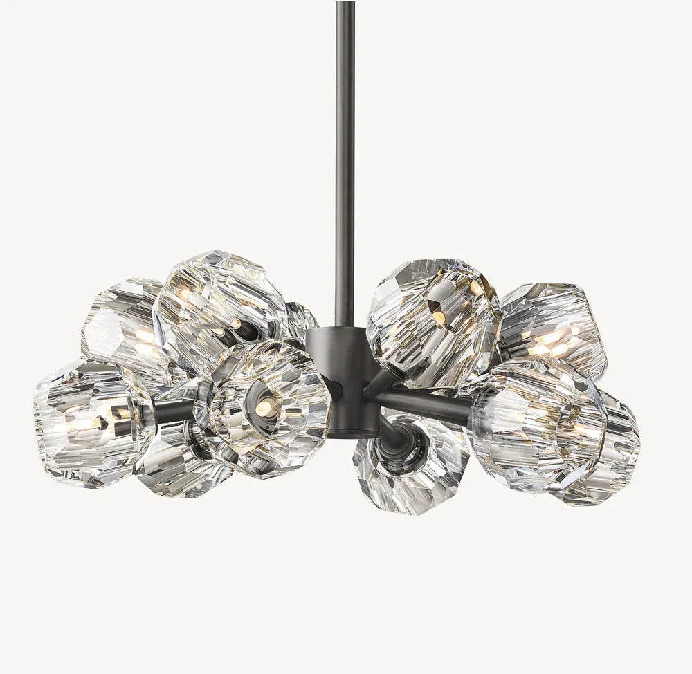 Boule De Cristal Clear Glass Round Chandelier 24"