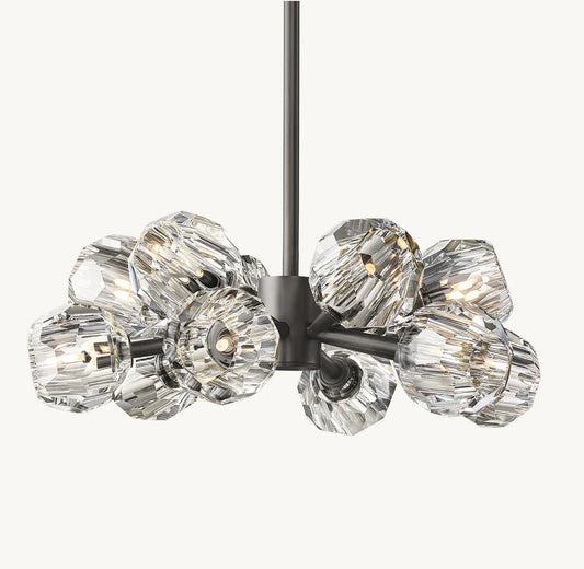 Boule De Cristal Clear Glass Round Chandelier 24"