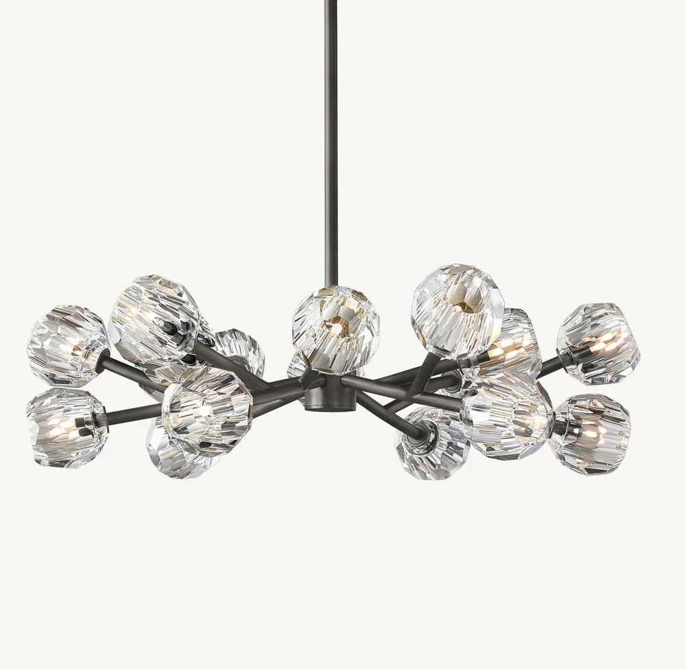 Boule De Cristal Clear Glass Round Chandelier 36"