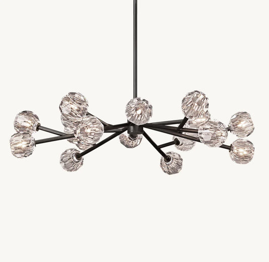 Boule De Cristal Clear Glass Round Chandelier 48"