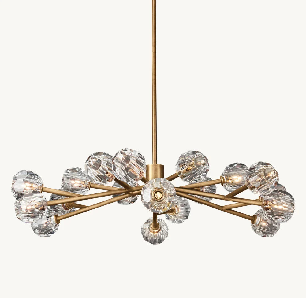 Boule De Cristal Clear Glass Round Chandelier 48"