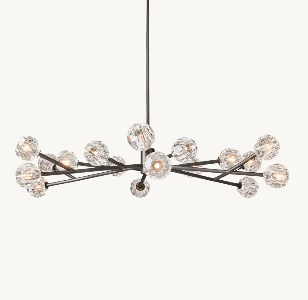 Boule De Cristal Clear Glass Round Chandelier 60"