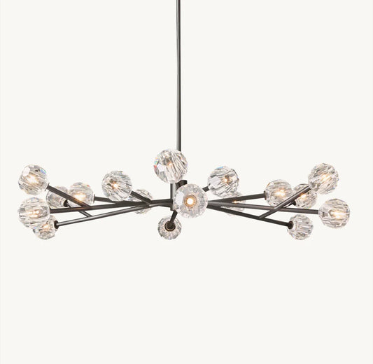 Boule De Cristal Clear Glass Round Chandelier 60"