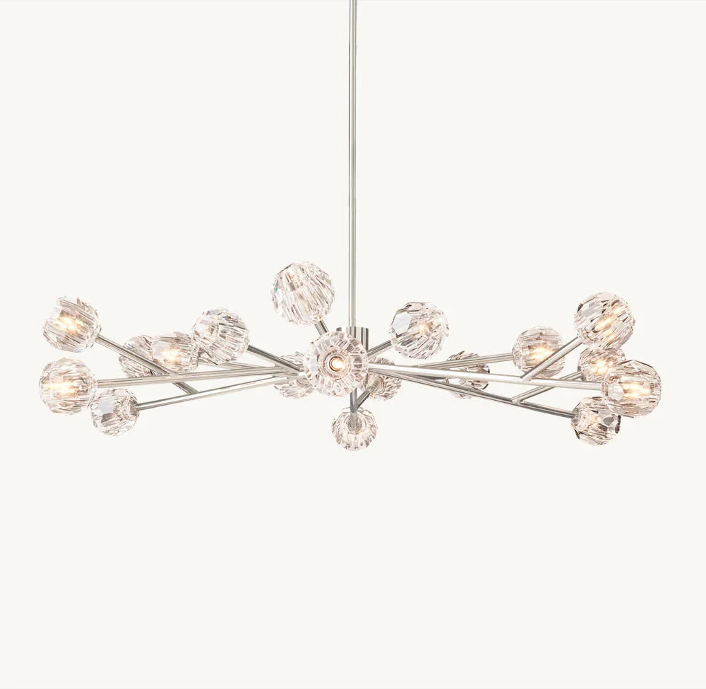 Boule De Cristal Clear Glass Round Chandelier 60"