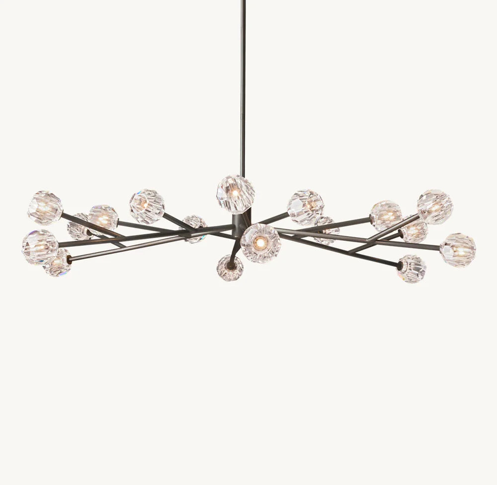 Boule De Cristal Clear Glass Round Chandelier 72"