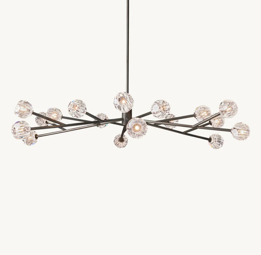 Boule De Cristal Clear Glass Round Chandelier 72"