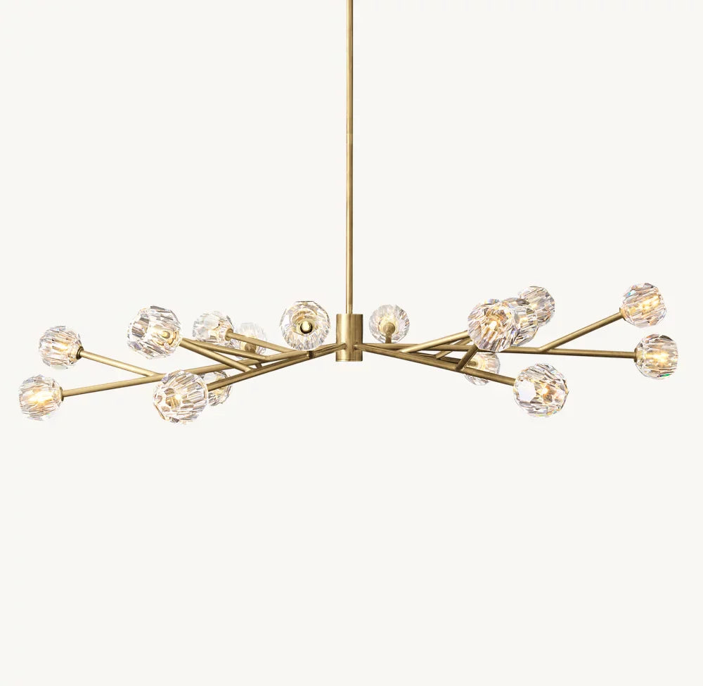 Boule De Cristal Clear Glass Round Chandelier 72"