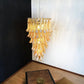 Beautiful Murano Amber Petals Spiral Chandelier 25.2"