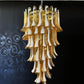 Beautiful Murano Amber Petals Spiral Chandelier 25.2"