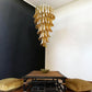 Beautiful Murano Amber Petals Spiral Chandelier 25.2"