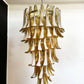 Beautiful Murano Amber Petals Spiral Chandelier 25.2"