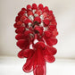 Beautiful Murano Red Petals Spiral Chandelier 25"