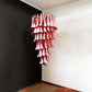 Beautiful Murano Red Petals Spiral Chandelier 25"