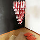 Beautiful Murano Red Petals Spiral Chandelier 25"