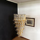 Beautiful Murano Transparent Amber Spiral Chandelier 25"