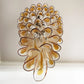 Beautiful Murano Transparent Amber Spiral Chandelier 25"