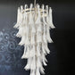 Beautiful Murano Transparent Petals Spiral Chandelier 25"
