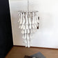 Beautiful Murano Transparent Petals Spiral Chandelier 25"