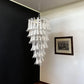Beautiful Murano Transparent Petals Spiral Chandelier 25"